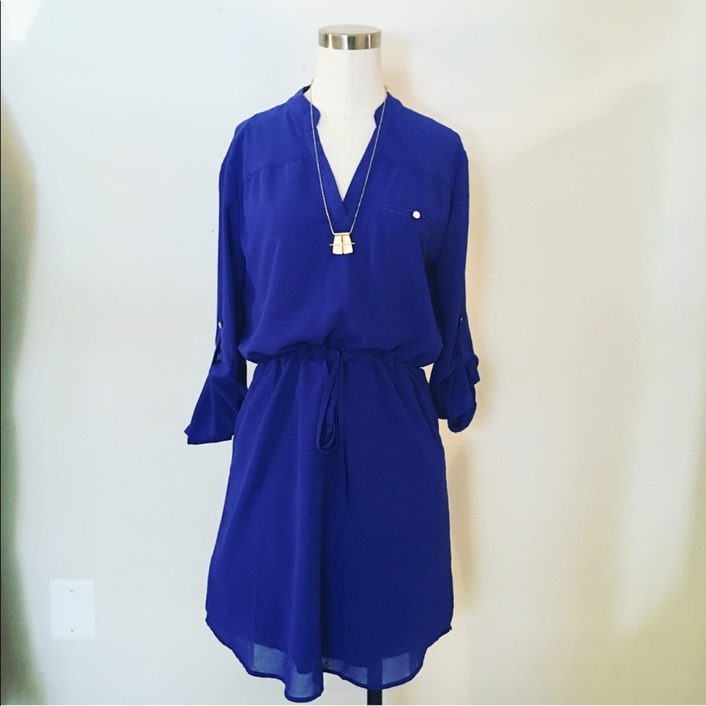 Flowy Navy Francesca Dress